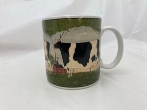 Warren Kimble Sakura Animal Collection Cow Coffee Mug 2000 Farmhouse Farm Cup